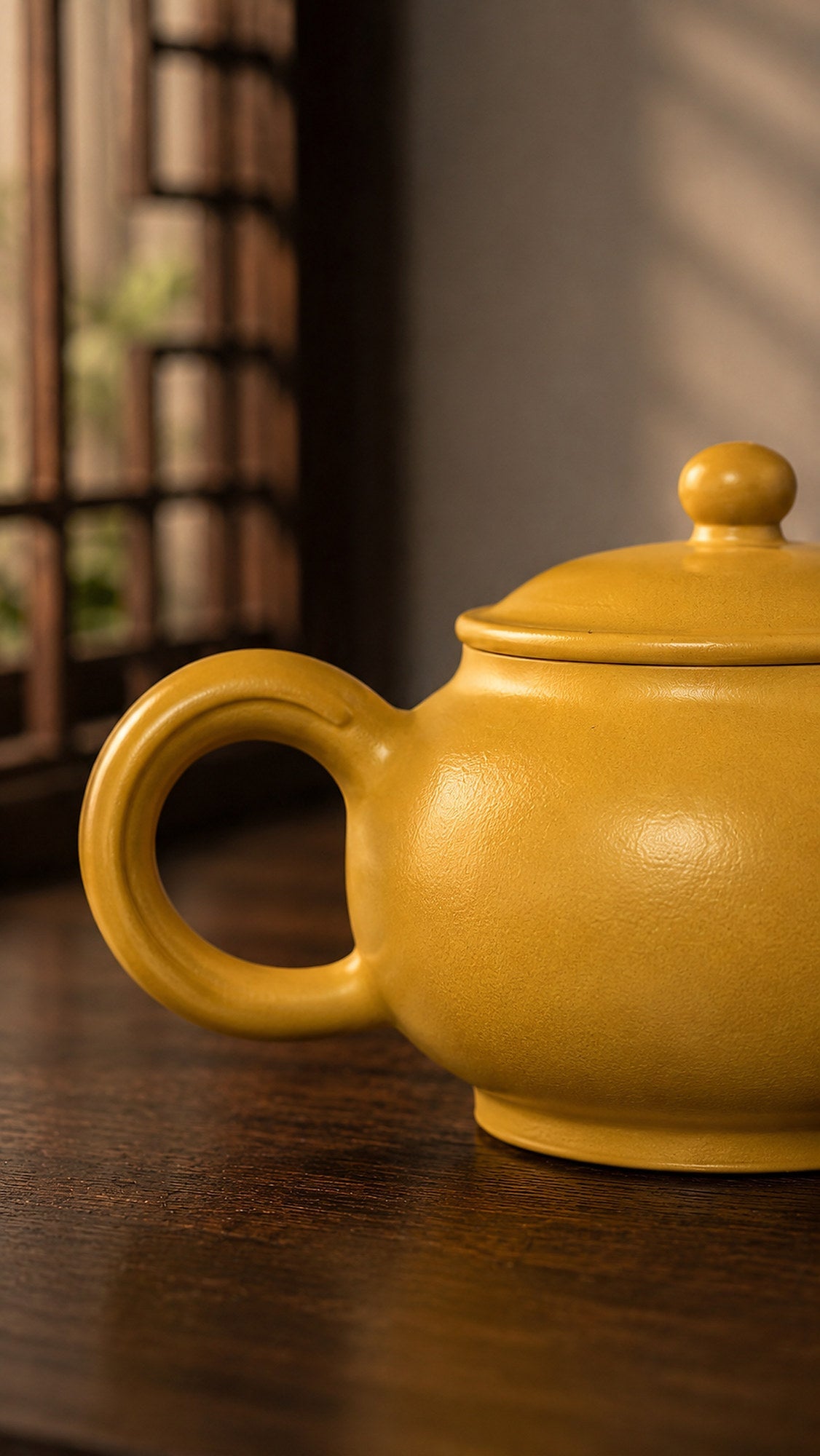 Yuan Bao Yixing Zisha Teapot – Golden Zhuni Clay, 150ml