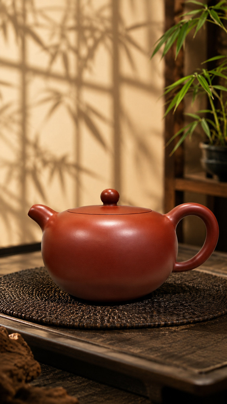Handmade Yuan Zhu Yixing Zisha Teapot – Dahongpao Clay, 180ml