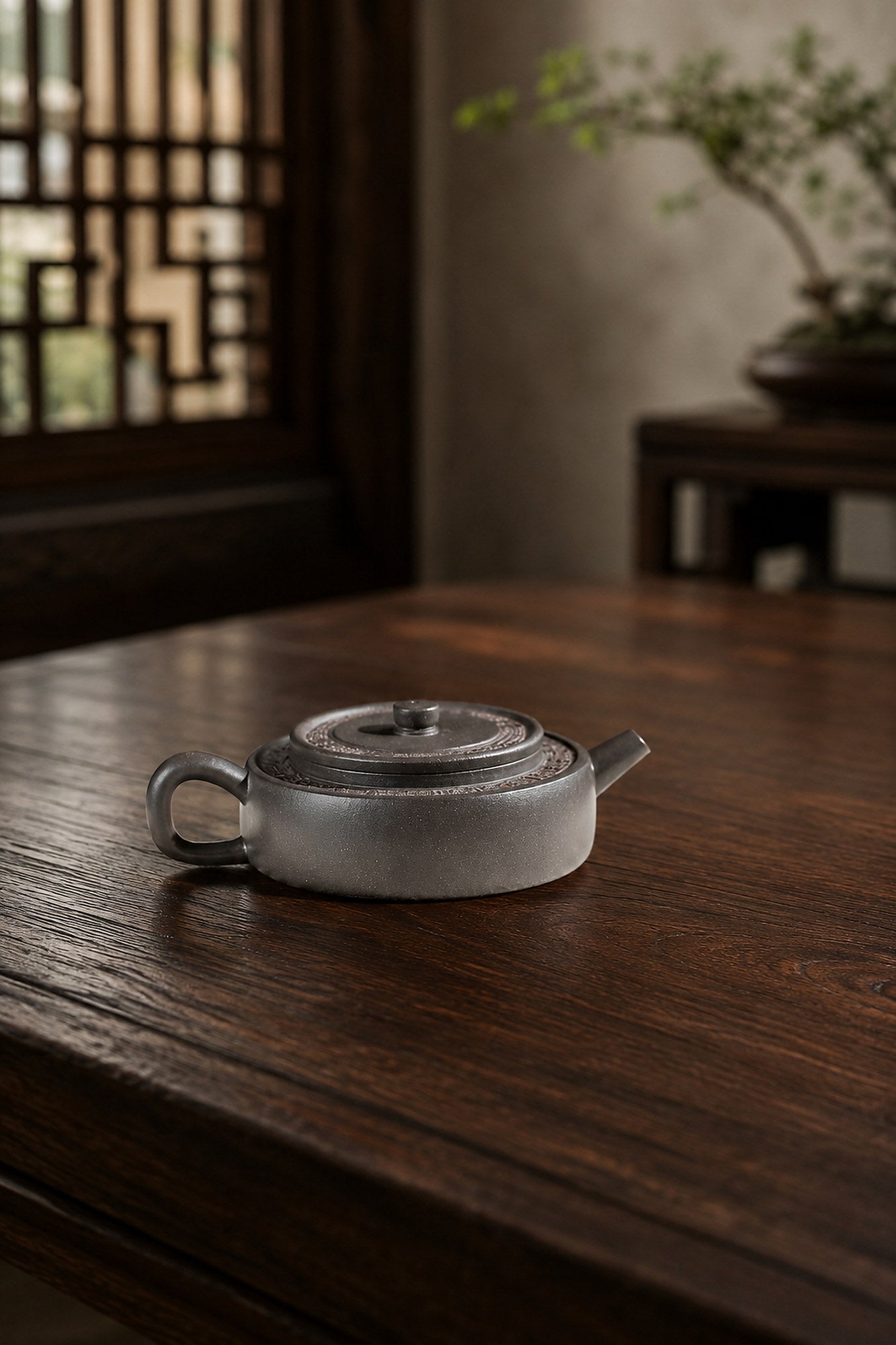 Zhou Pan Yixing Zisha Teapot – Tianqingni Clay, 120ml