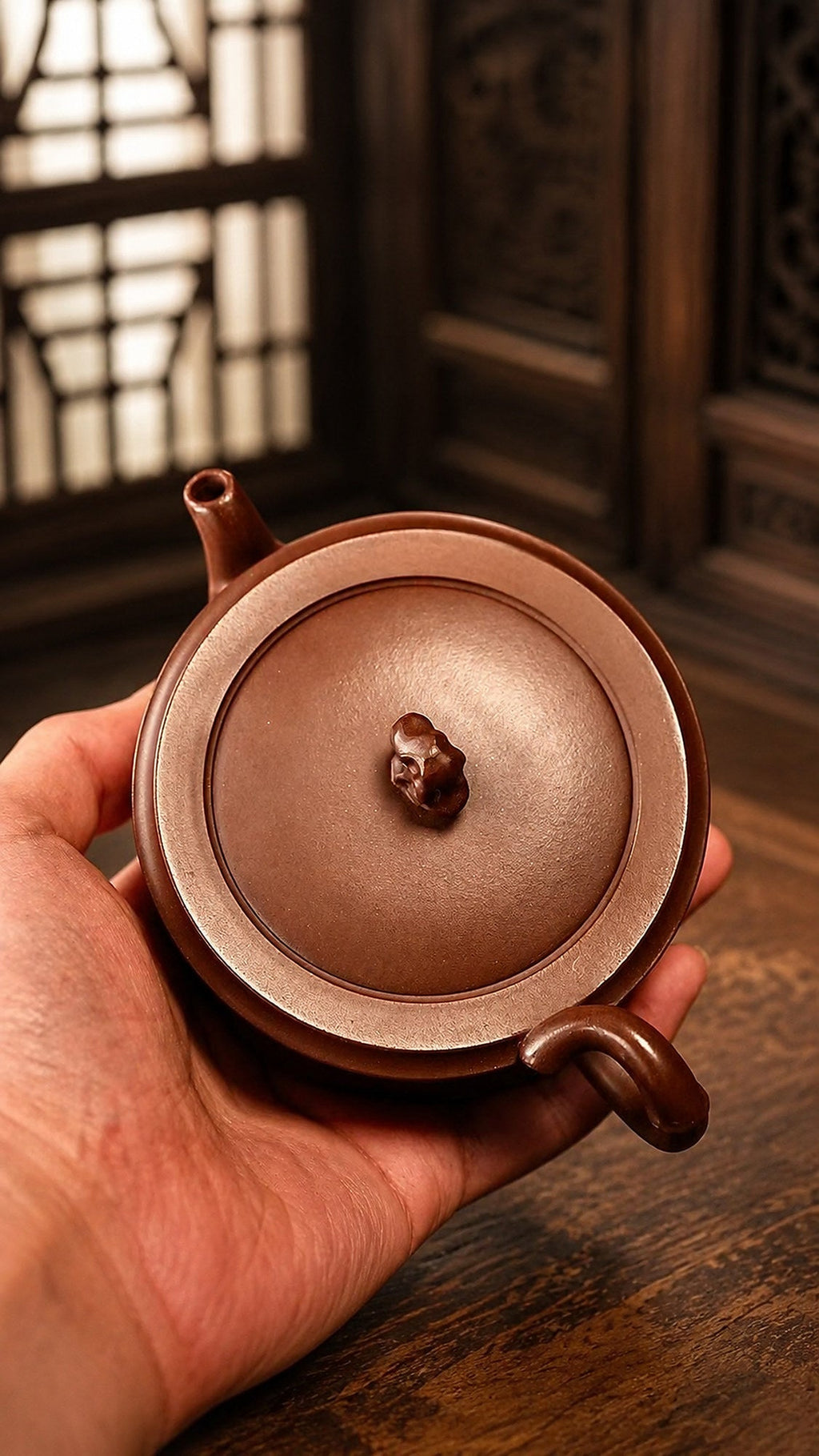Handmade Zhu Shi Zhou Pan Yixing Zisha Teapot – Zini Clay, 150ml