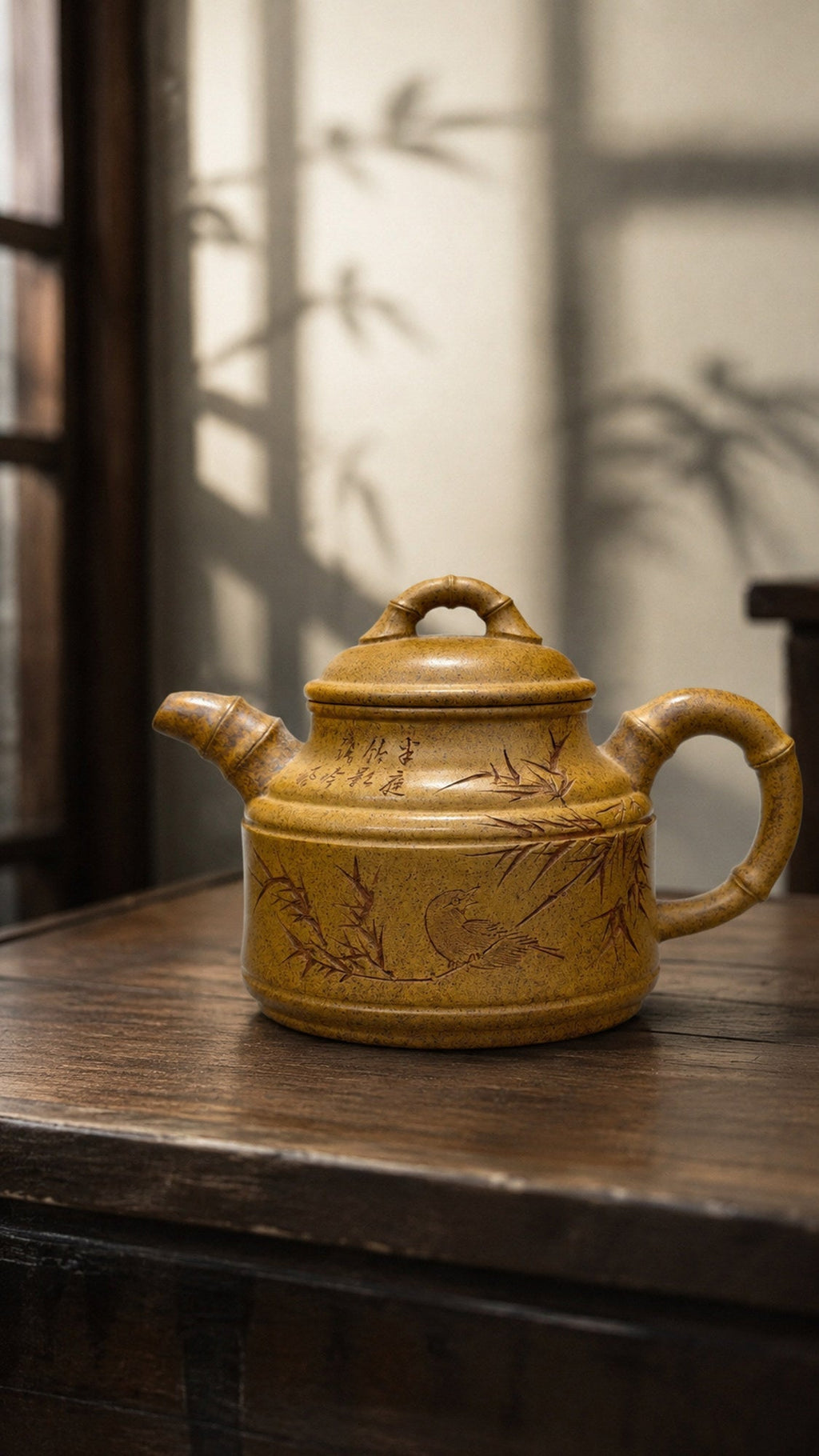 Zhu Ding Yixing Zisha Teapot – Golden Duanni Clay, 260ml
