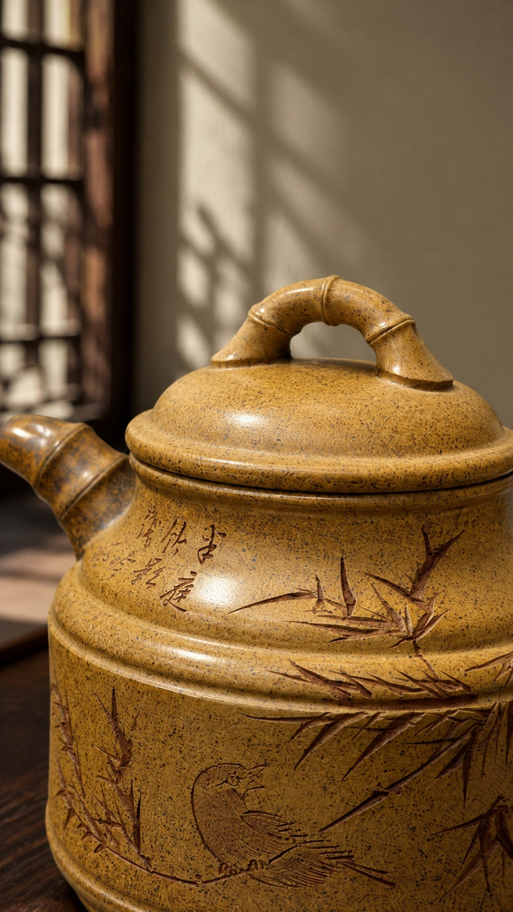 Zhu Ding Yixing Zisha Teapot – Golden Duanni Clay, 260ml