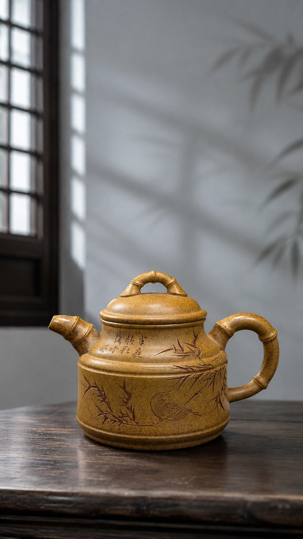 Zhu Ding Yixing Zisha Teapot – Golden Duanni Clay, 260ml