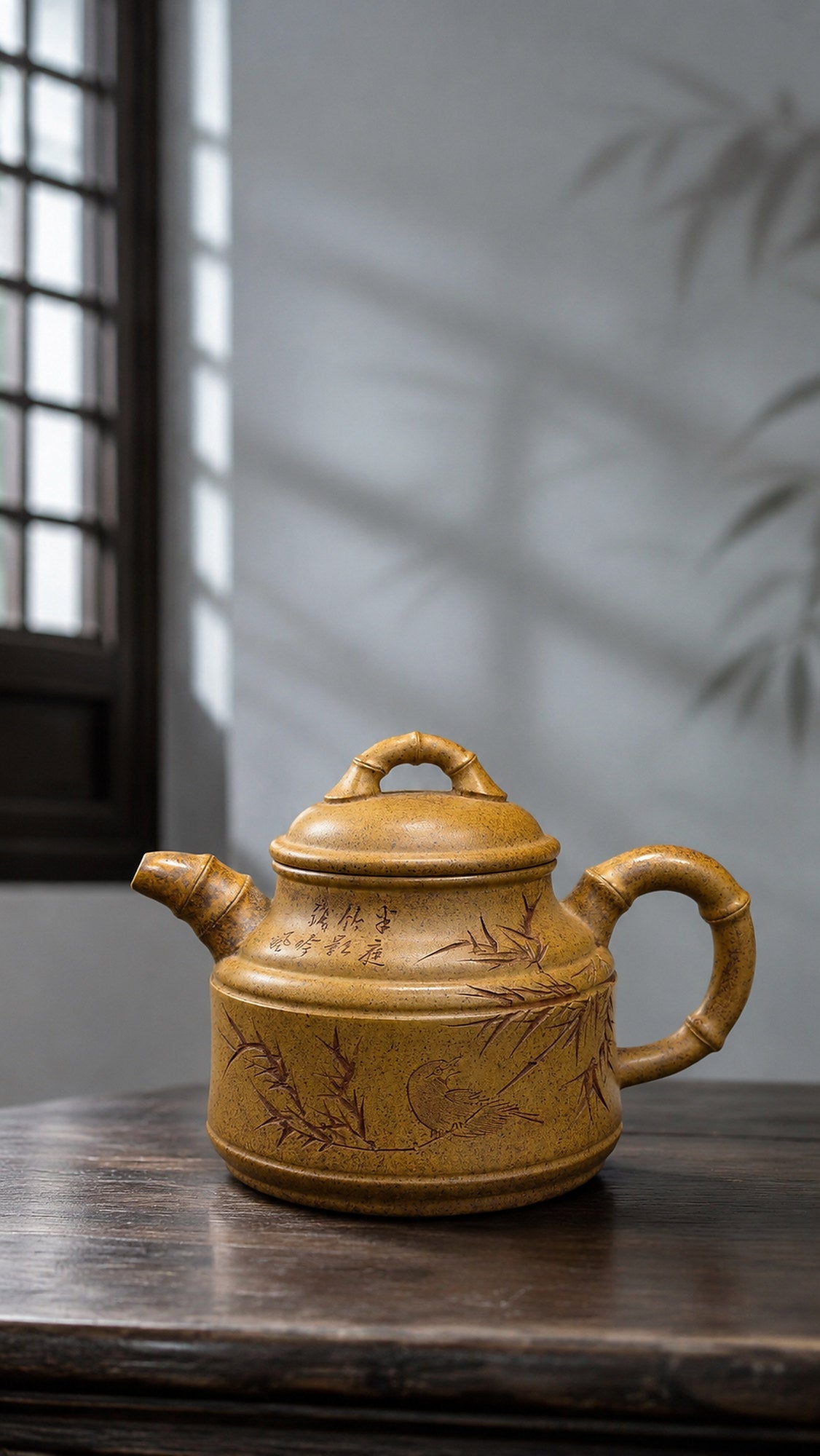 Zhu Ding Yixing Zisha Teapot – Golden Duanni Clay, 260ml
