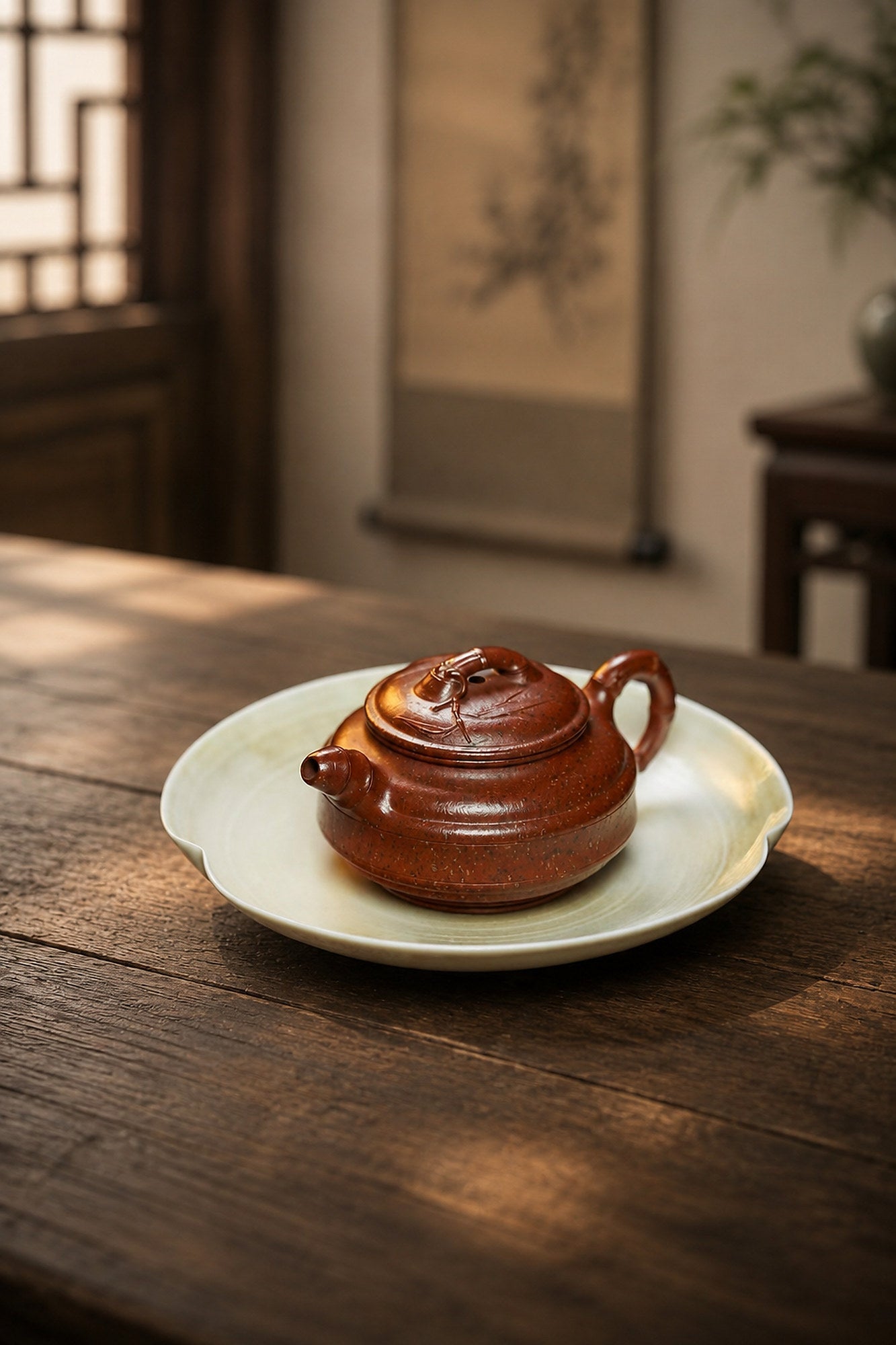 Shuang Xian Zhu Gu Yixing Zisha Teapot – Aged Zini Clay, 130ml