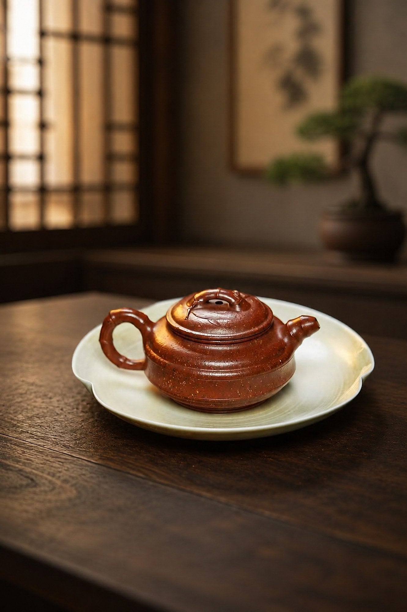 Shuang Xian Zhu Gu Yixing Zisha Teapot – Aged Zini Clay, 130ml