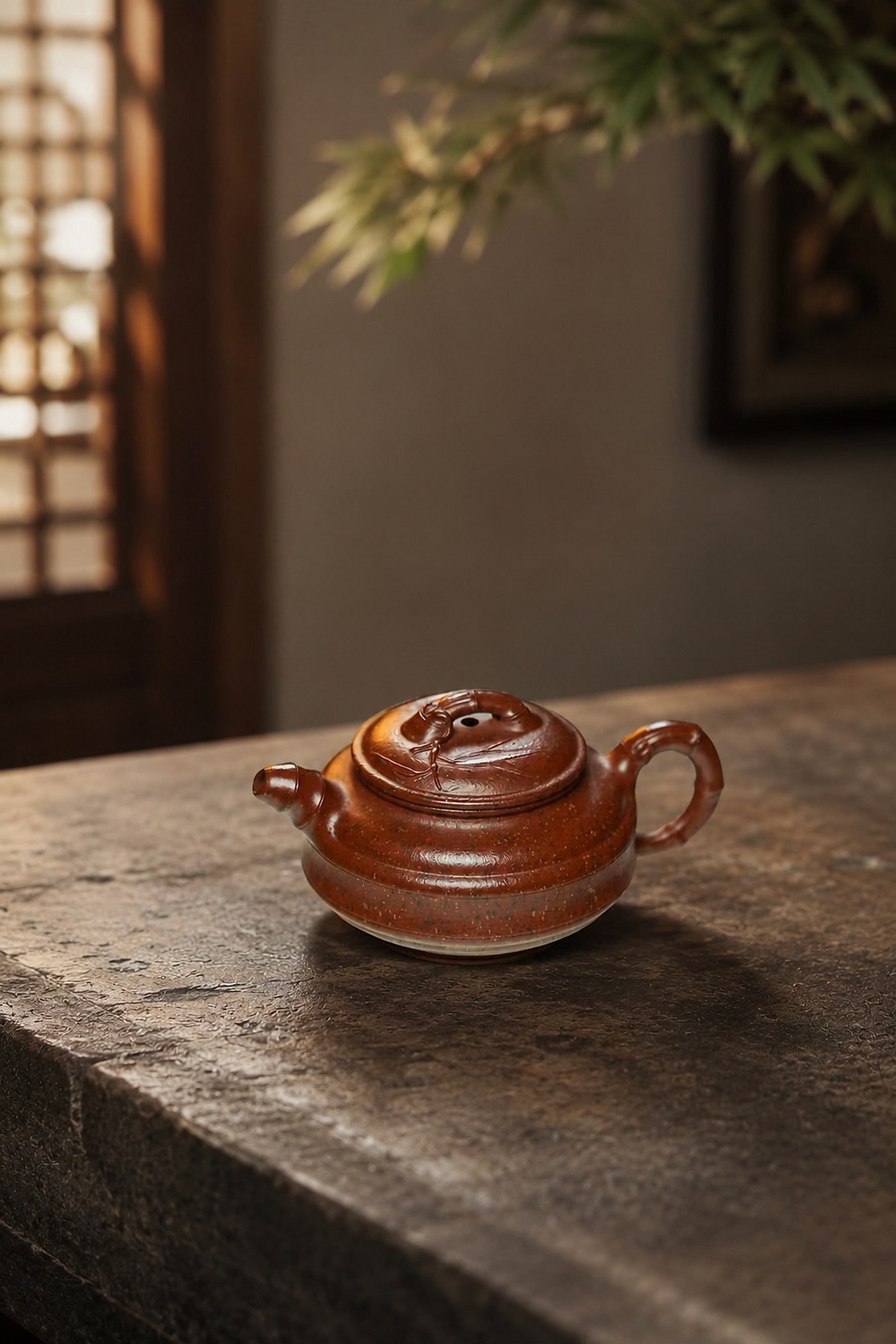 Shuang Xian Zhu Gu Yixing Zisha Teapot – Aged Zini Clay, 130ml