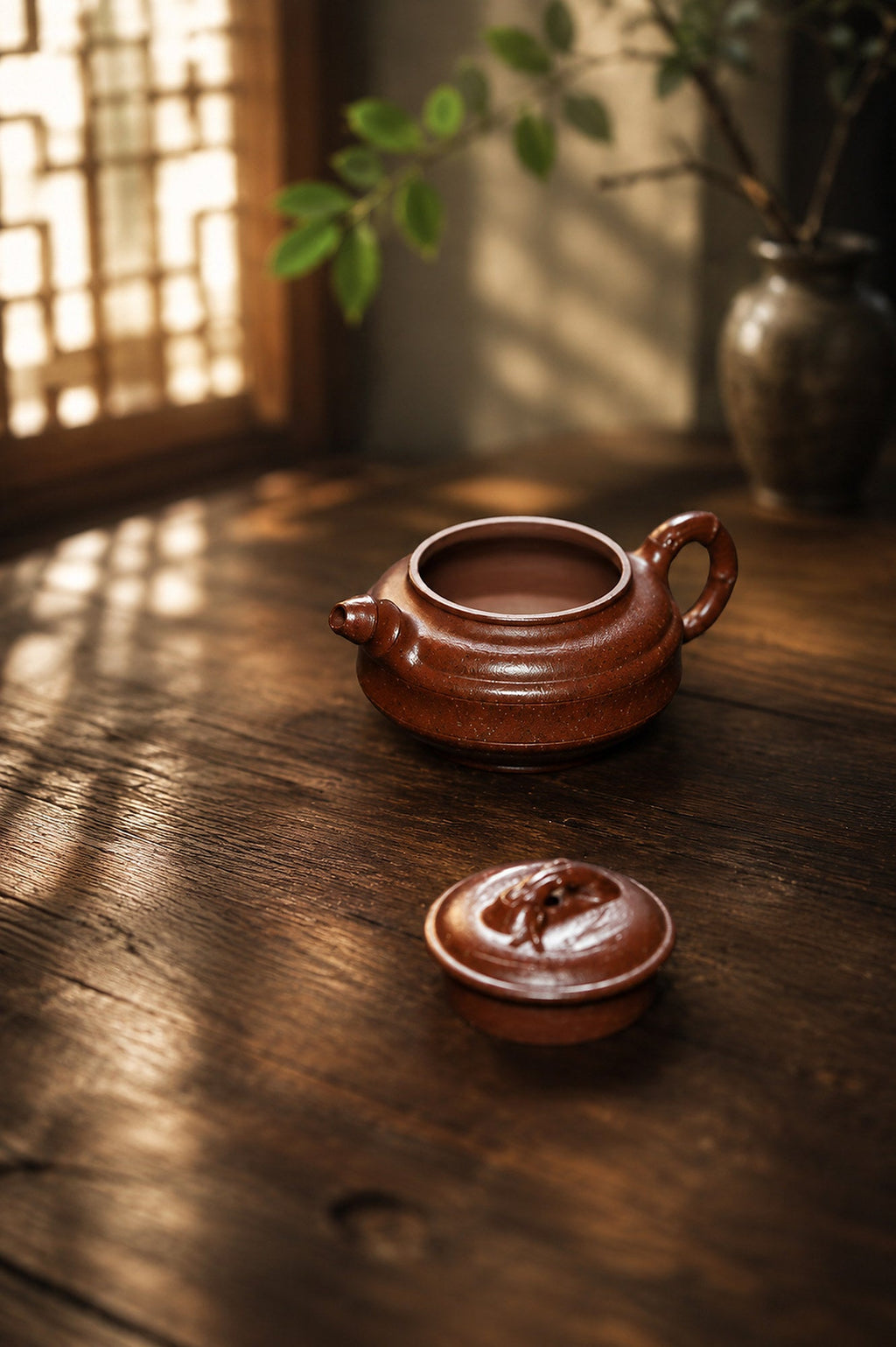 Shuang Xian Zhu Gu Yixing Zisha Teapot – Aged Zini Clay, 130ml